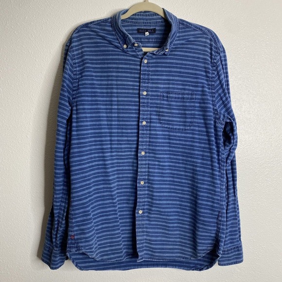 Alex Mill Blue Striped Casual Button Down Shirt - Picture 1 of 5